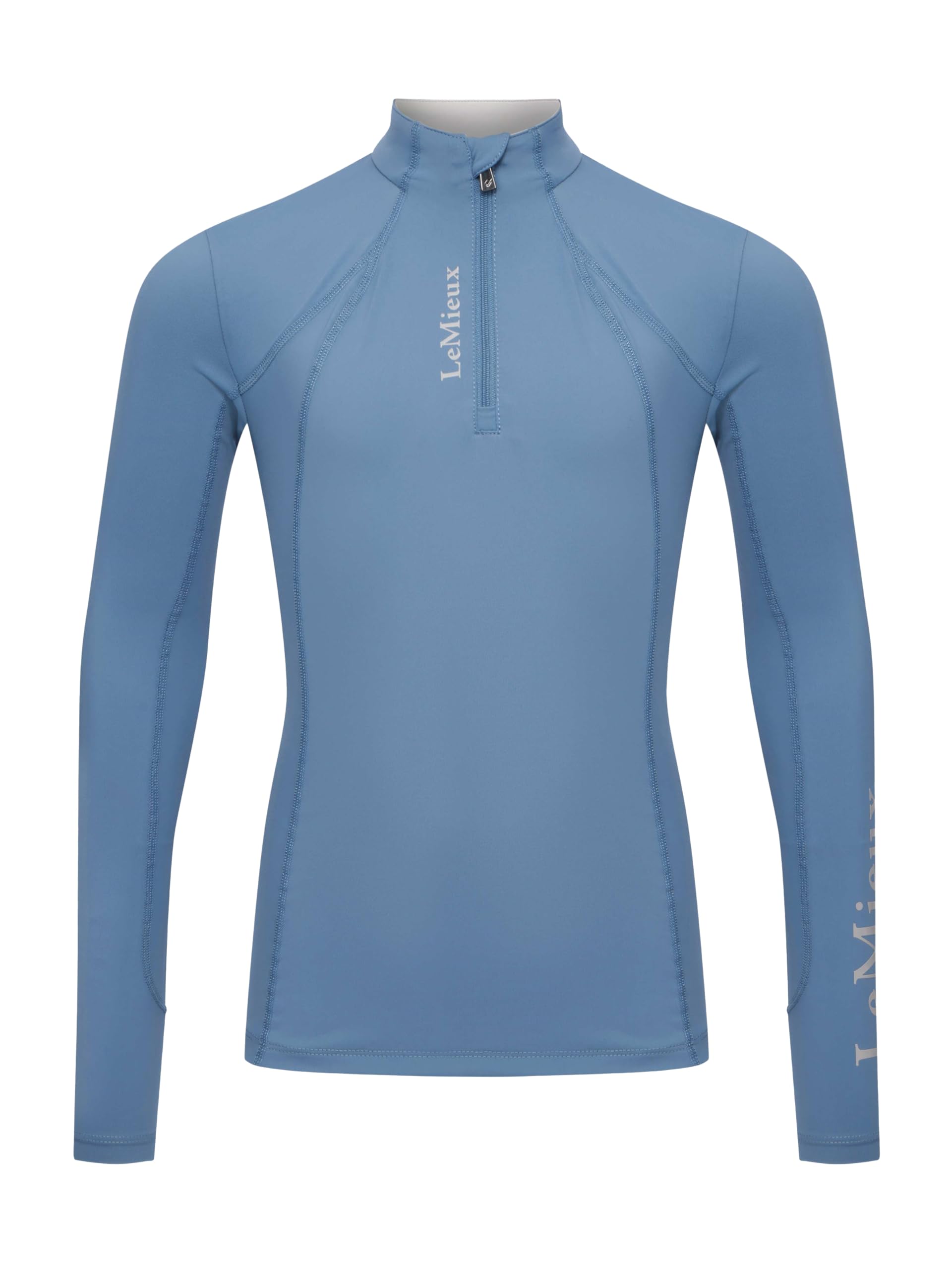 LeMieux Young Rider Classique Base Layer - Childrens Equestrian Horse Riding Long Sleeve Top - Ice Blue - 13-14years