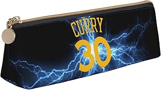 Golden State Basketball Curry Leather Pencil Case Small Leather Pouch | Pencil Bag, Zipper Pencil Pouches Holder Aesthetic Pencil Case For Adults Men Women Coin Purse Money Bag Pen Bag Key Pouch Small Tool Pouch Jewelry