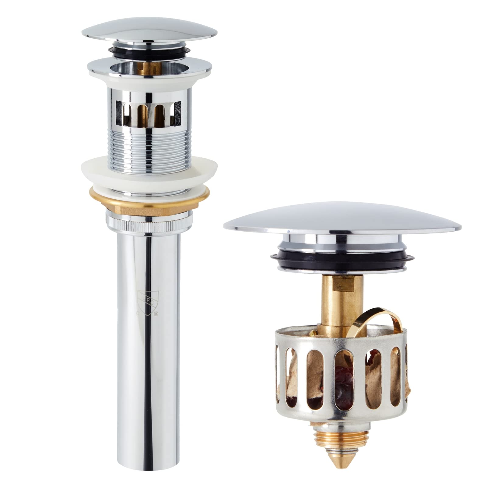 Bouchon de vidange anti-obstruction avec panier amovible pour lavabo de bain