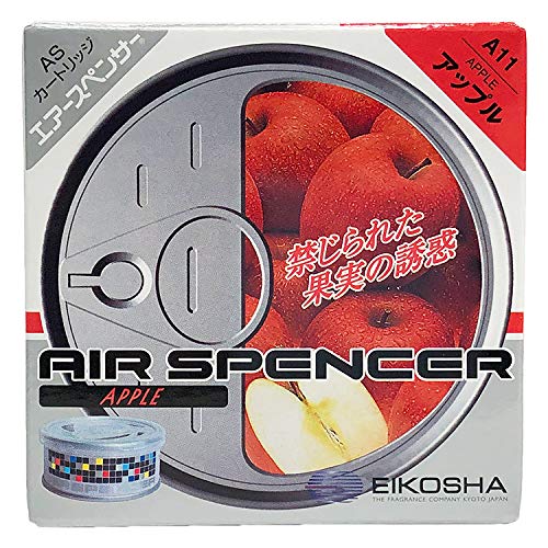 Eikosha A11-10 Air Spencer Cartridge Air Freshener for Cars, Set of 10, Standing Type, Apple, 1.4 oz (40 g) x 10 apple 40グラム