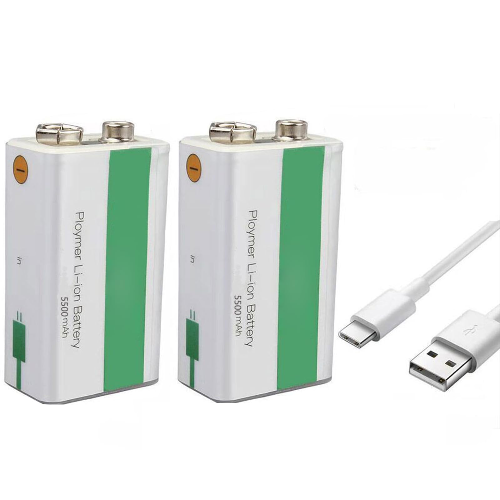 Batterie Rechargeable au Lithium 9 V 6800 mAh 6200 mAh 5500 mAh Chargement USB Batterie carrée Li-ION 9 Volts pour Batterie de Secours pour Microphone multimètre Jouet