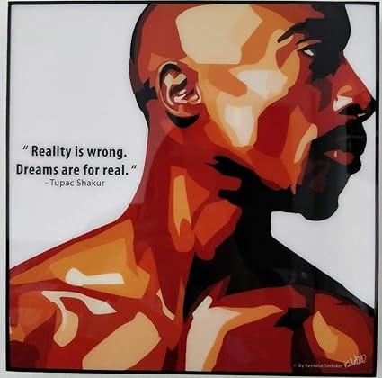 Glagoods Tupac Shakur Rap Hip Hop Streets All Eyes On Me Music Icon Pop Art Toile Encadree Poster Vinyle Citation Cadeau Amazon Fr Cuisine Et Maison