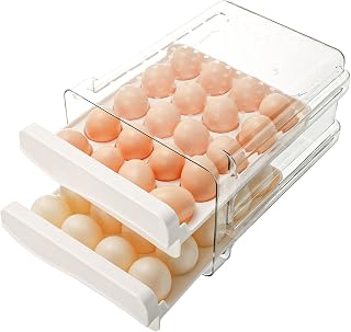 Cedilis 40 Grid Large Capacity Egg Holder for Refrigerator  2 Drawers Fridge Egg - Compare price