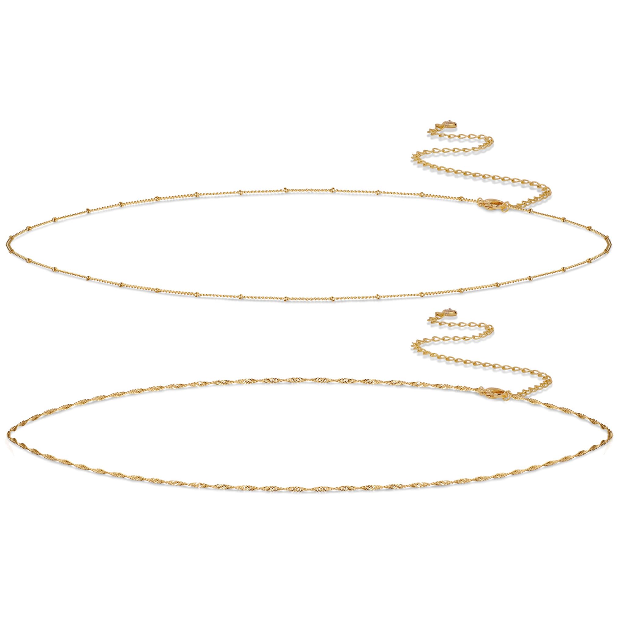 Body Chain for Women 14K Gold Plated Waist Beads Chain Gold Belly Belt Cuban Layered Body Chains Waterproof Adjustable Sexy Bikini Beach Body Jewelry Daily Belts Gifts for Women 26.5-33Inch