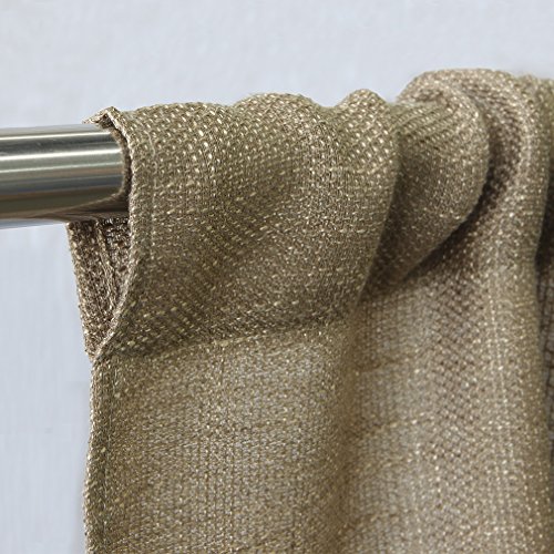 Valea Home Burlap Natural Tan Valance Rod Pocket Window Curtain Valance Rustic Home Décor 56 By 14 Inches #TOP2