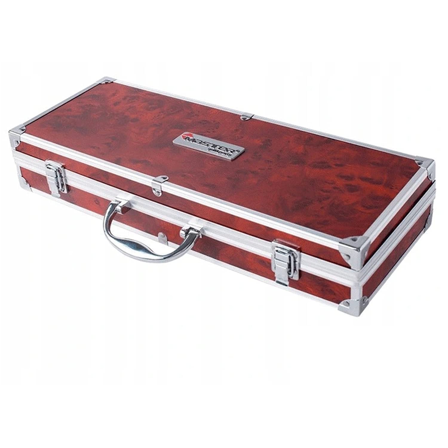 MG114 5-Teiliges Grillbesteck-Set im Koffer Grillzange Grillgabel Pinsel Grillwender Grillbürste BBQ