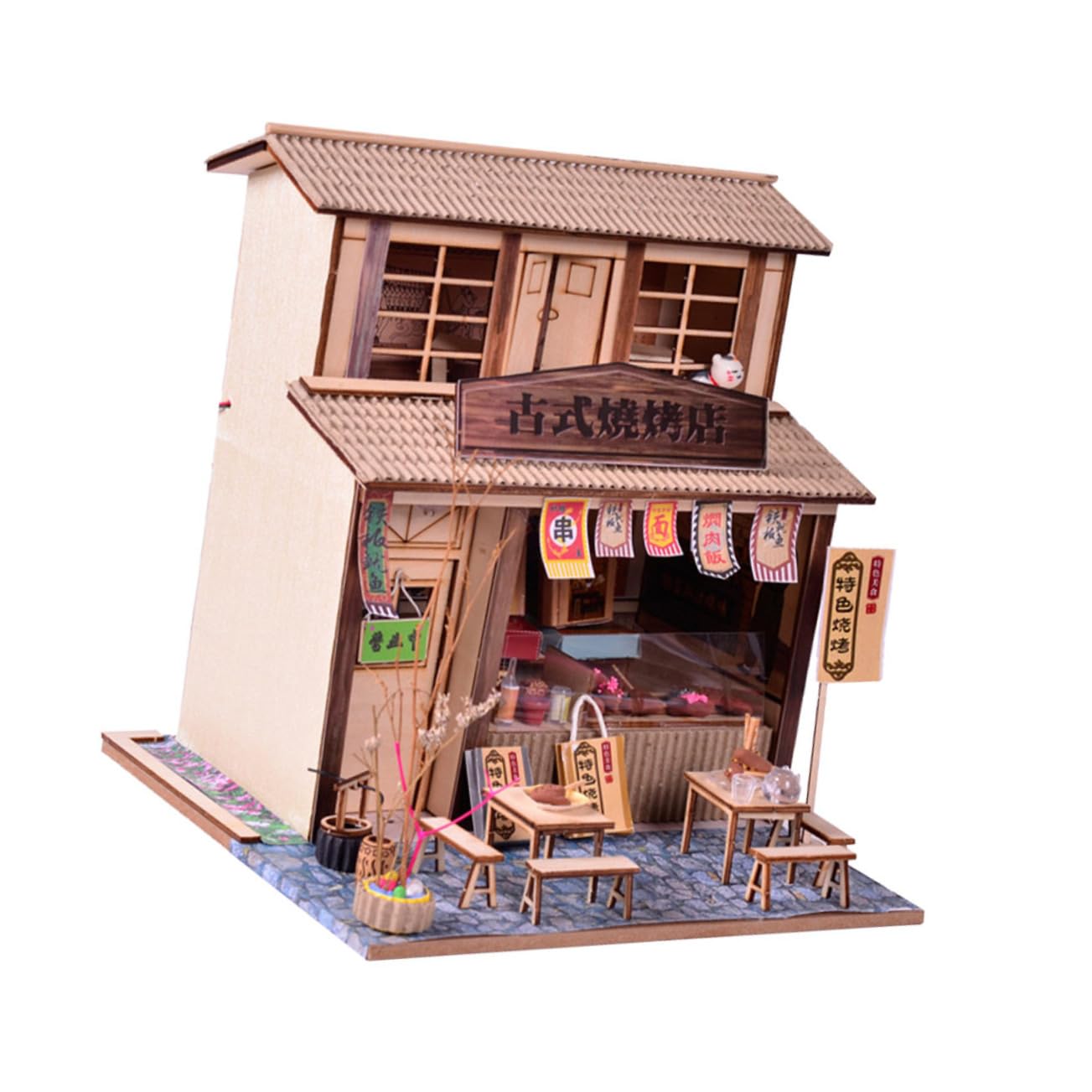 Modèle de Maison Rétro à Assembler en Bois, Puzzle 3D Idéal Garçon et Filles - 8