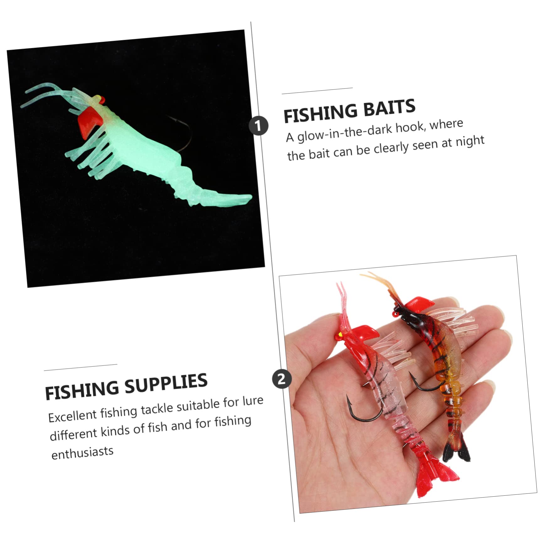 Mipcase Lot De 3 Leurres À Manivelle pour La Pêche Appâts Bioniques Outils De Pêche 5 Pièces X 3