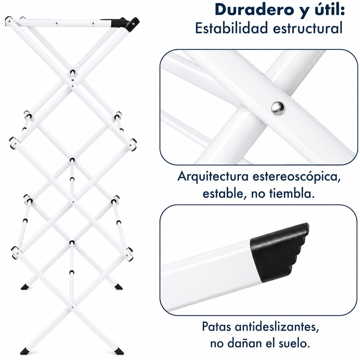 Tendedero plegable vertical extensible aluminio | Tendedero de ropa interior exterior | Ajustable en altura y anchura | Tendedero portátil compacto resistente | Drying rack 4 niveles Espacios pequeños