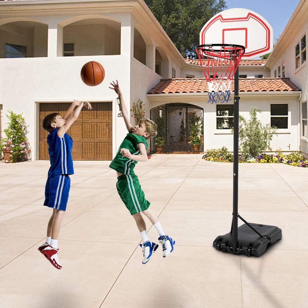 Outdoor Basketball Rack, LX-B03 Portable and Removable Youth Basketball Stand Indoor and Outdoor Basketball Stand Maximum 7# Ball
