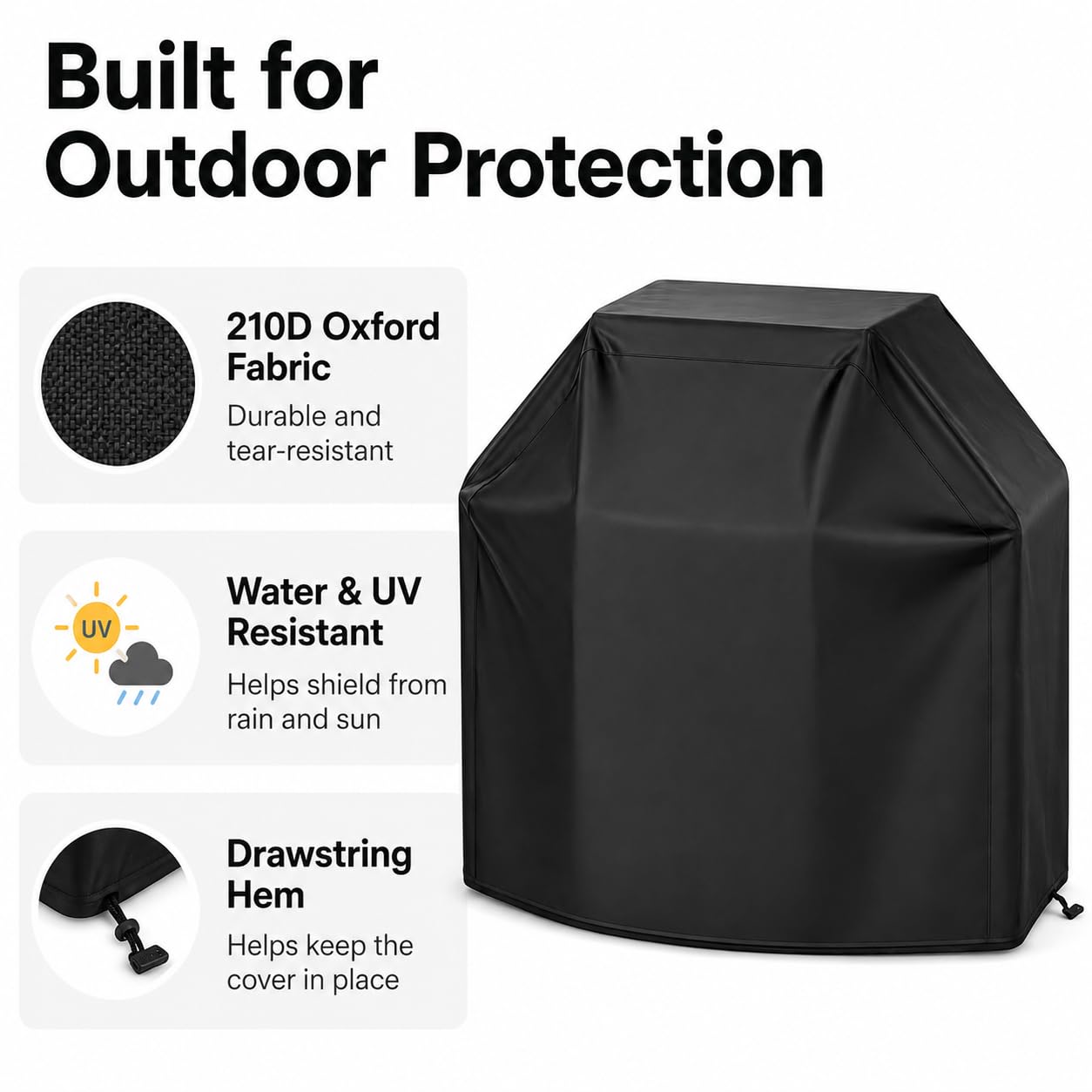 Funda para Barbacoa para Barbecook Siesta 412 2020-2026+ | Oxford Reforzado | Antiheces Pájaros | Fácil Limpiar | Resistente Nieve | Instalar Sol | Aceite Frío | Apto Todas Estaciones