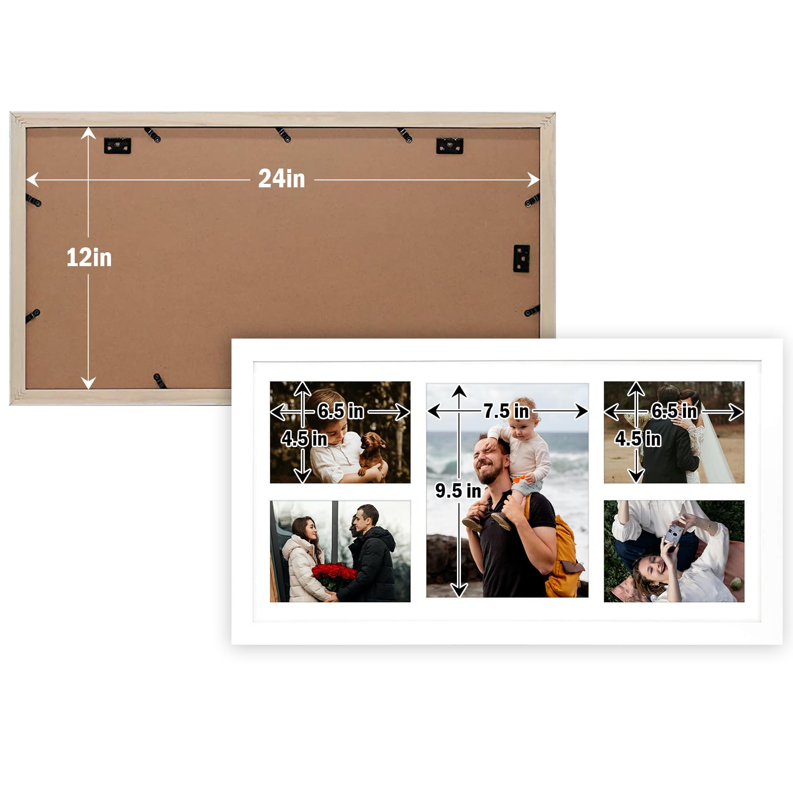 12x19 Frame 12x19 Antique Gold Picture Frame Golden State Art, 12x19 White Wood ...