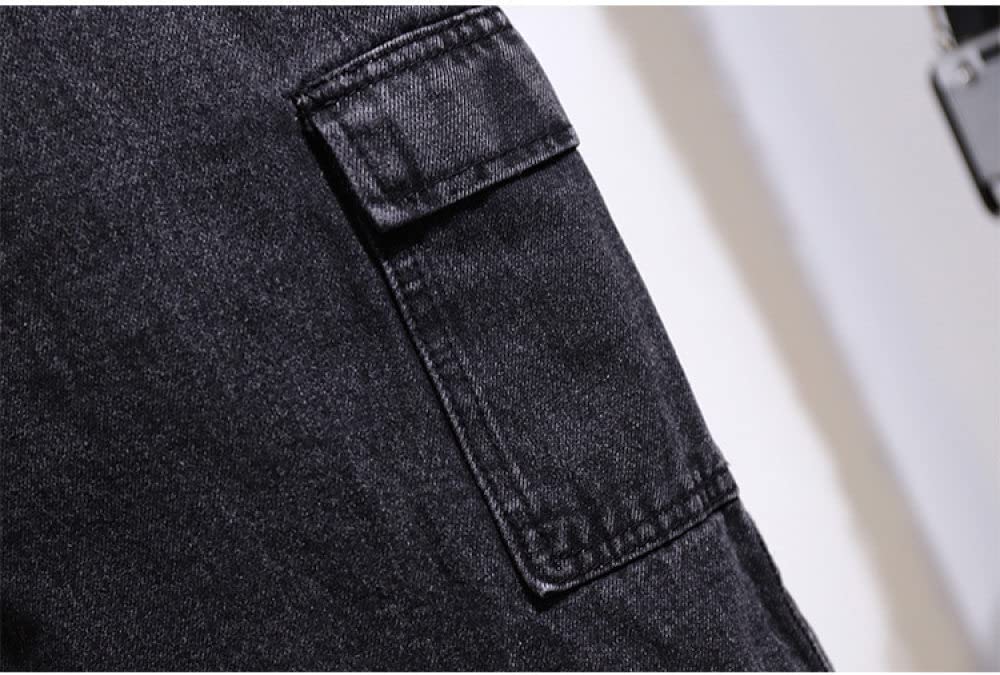 Gonne da Donna,Gonna Midi da Donna Nera Gonna in Denim Carico con Spacco Elastico A Vita Alta con Tasca Plus Size A-Line Gonne Lunghe Diritte Casual per Ragazze Signore,XL