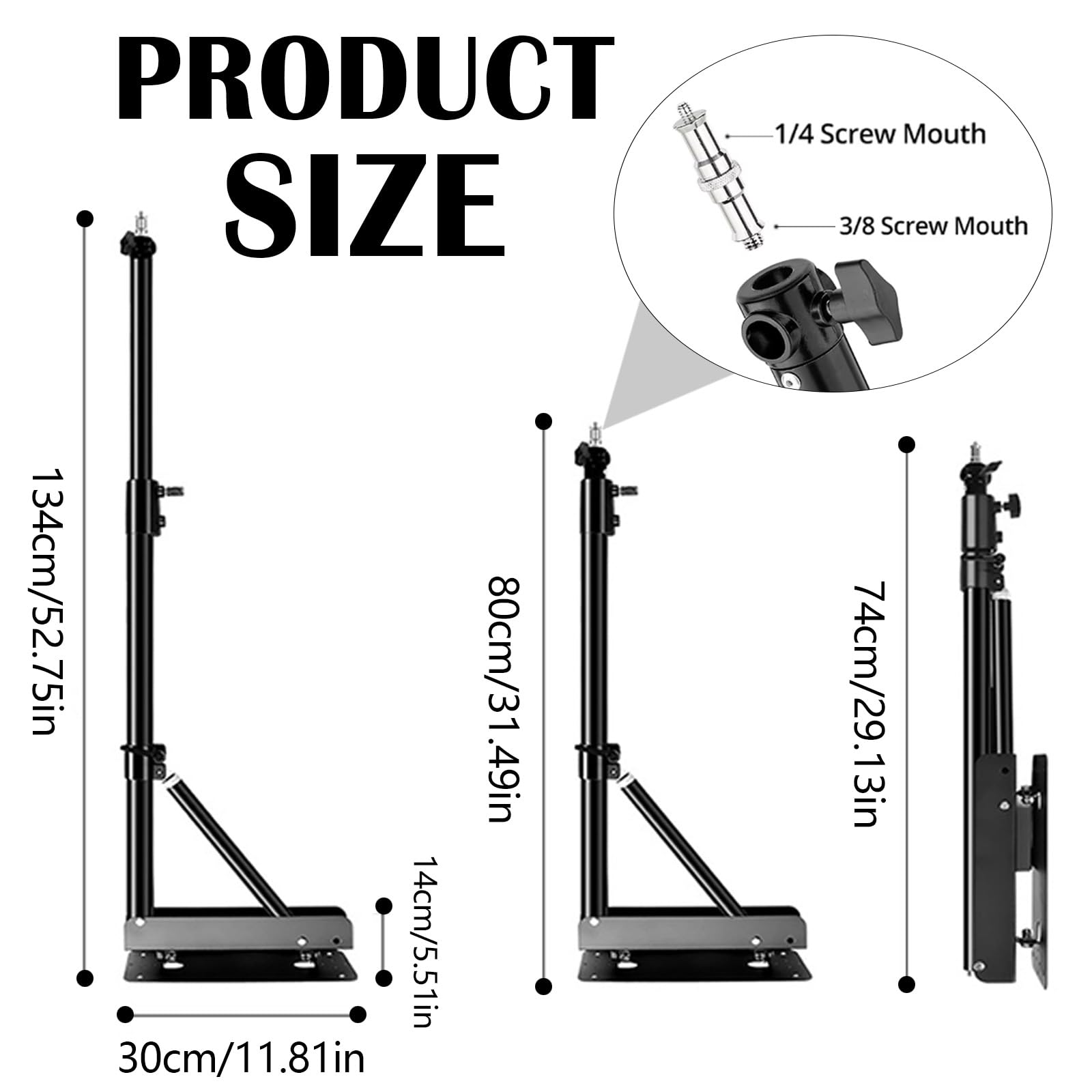 Dreieck Auslegerarm Wandmontage, 50-110cm, Triangle Boom Arm, 180° drehbar, robuste Wandhalterung, Tirpod-Unterstützung, für Studio-Videolicht, Monolight, Fotografie, Softbox, Reflektor | DE