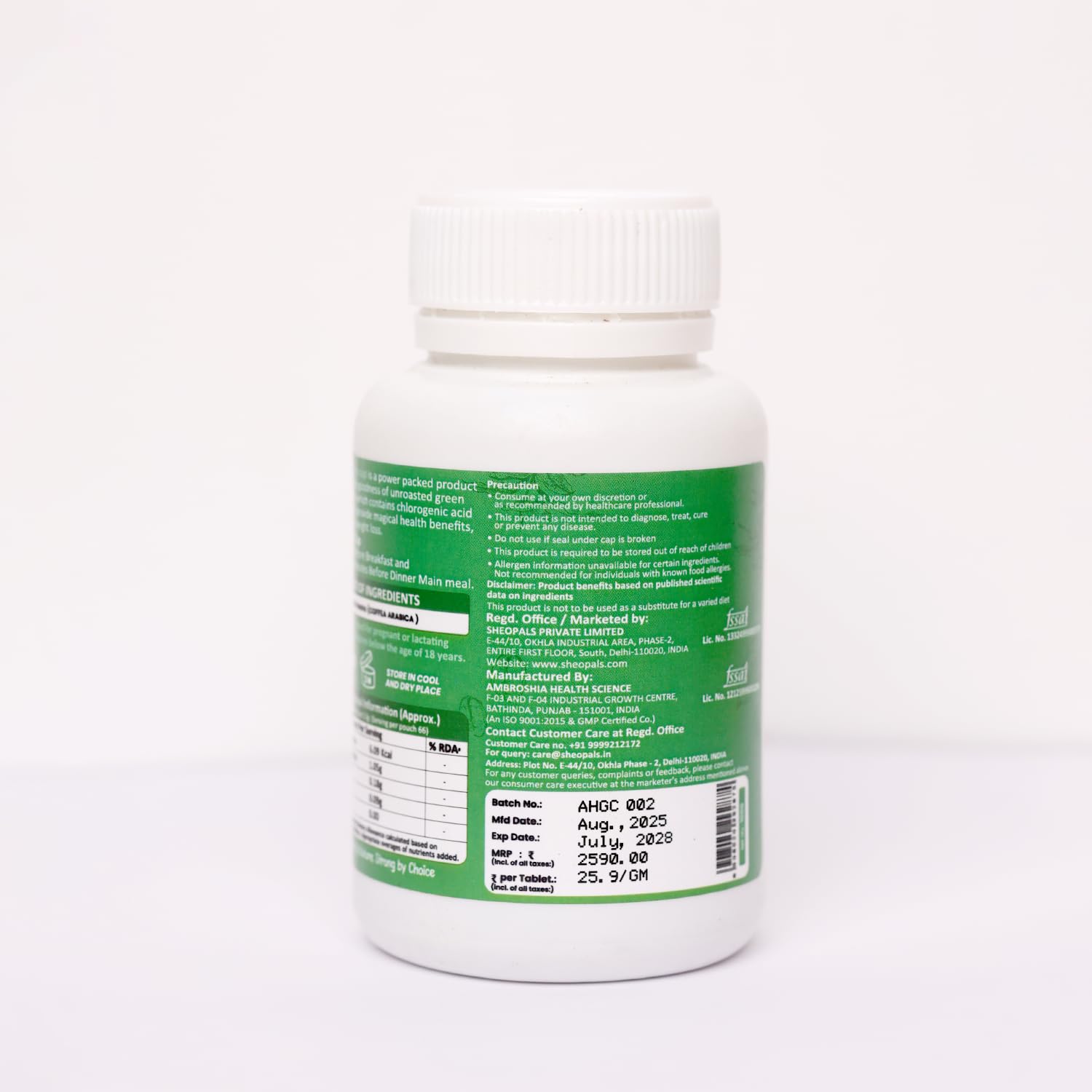 Buy Now Sheopals Green Coffee Beans Unroasted – Natural Chlorogenic ...