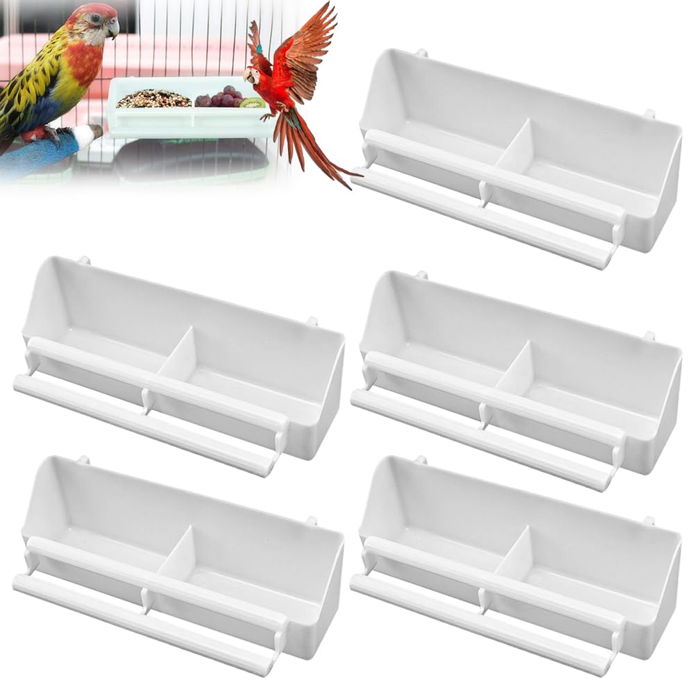 2 Stück Vogel Futter Näpfe - Hängende Futterspender Für Vogelkäfige