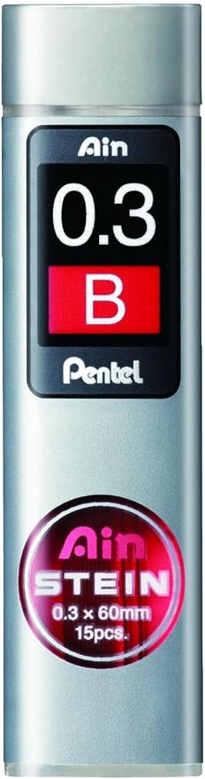 Pentel Ain Stein C273-HB Minas de Grafito 0.3mm B Negras