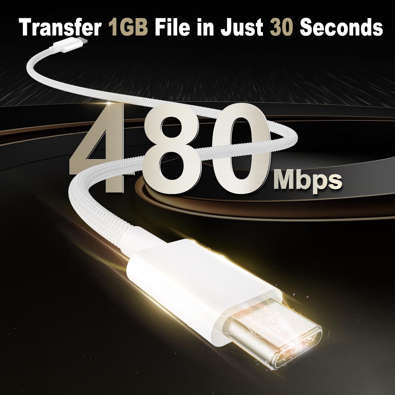 Quntis 2Pcs Cavo USB C USB C PD 60W, Cavetto USB C Type-C Intrecciato Ricarica Rapida Compatible con iPhone 15 Pro Max Plus/Samsung Galaxy/iPad Pro/MacBook/Google Pixel, Filo USB C Tipo C 1M