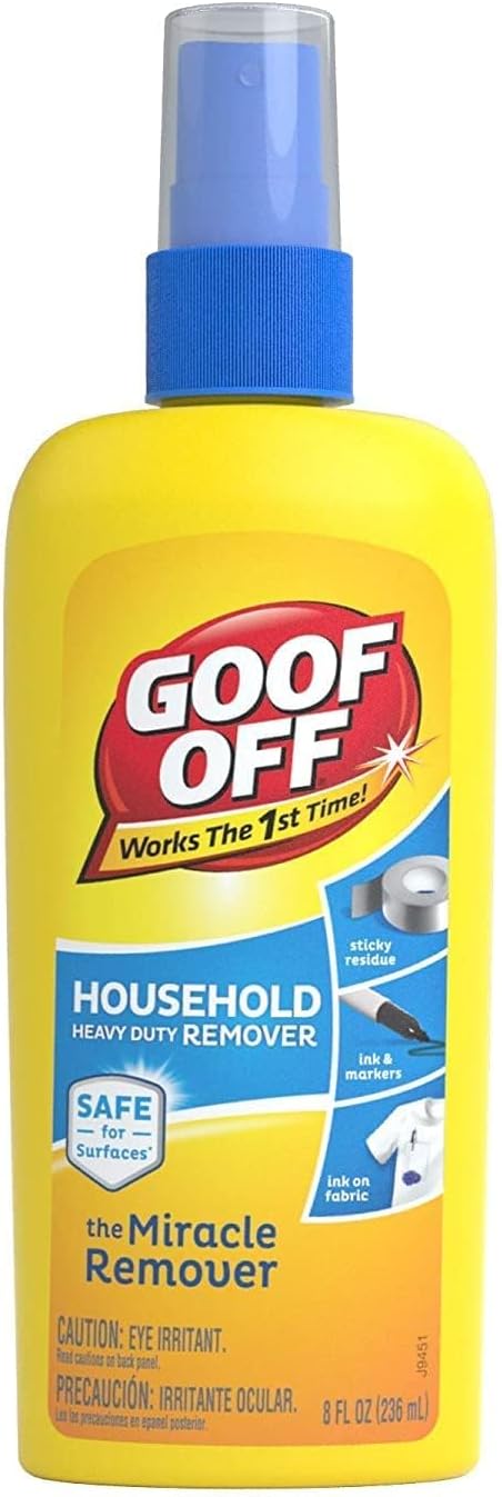 Goof Off - Household Heavy Duty Remover for Spots, Stains, Marks, and Messes – 8 fl. oz. (FG708)
