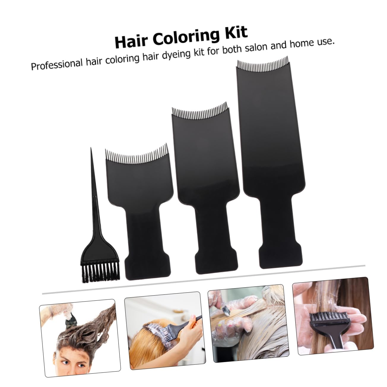 minkissy Hair Coloring Brush Set Highlighting Kit Foil Board Salon Brushes Hair Combs
