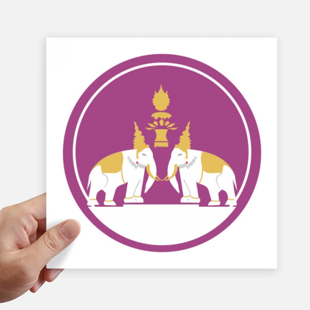 Autocollant éléphants du voyage en Thaïlande pour personnaliser un ordinateur portable