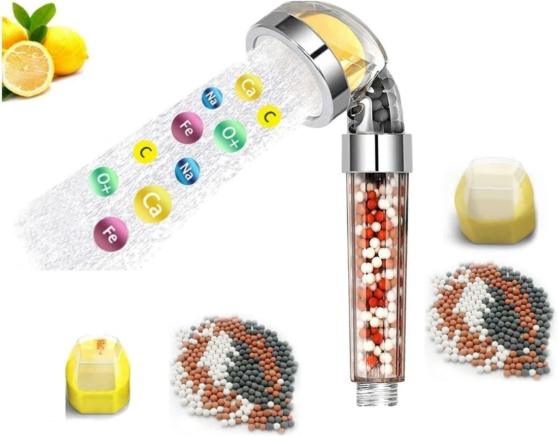 Filtered Shower Head with Vitamin C Shower Filter Powerful Remove Chlorine Softens Hard Water