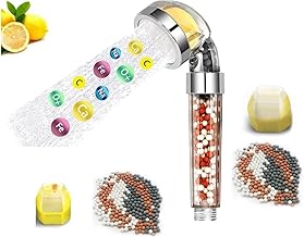 Shower Head Filter Vitamin C, Alchachofa Shower Filter Universal High Pressure, Hand Shower Head to Remove Chlorine, Softens Hard Water, Saves Water