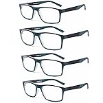 DONGDI Blue Light Blocking Reading Glasses 4 Pack Computer Readers for Women Men,Anti Glare UV Ray Filter Eyeglasses (4pack-green, 2.50)