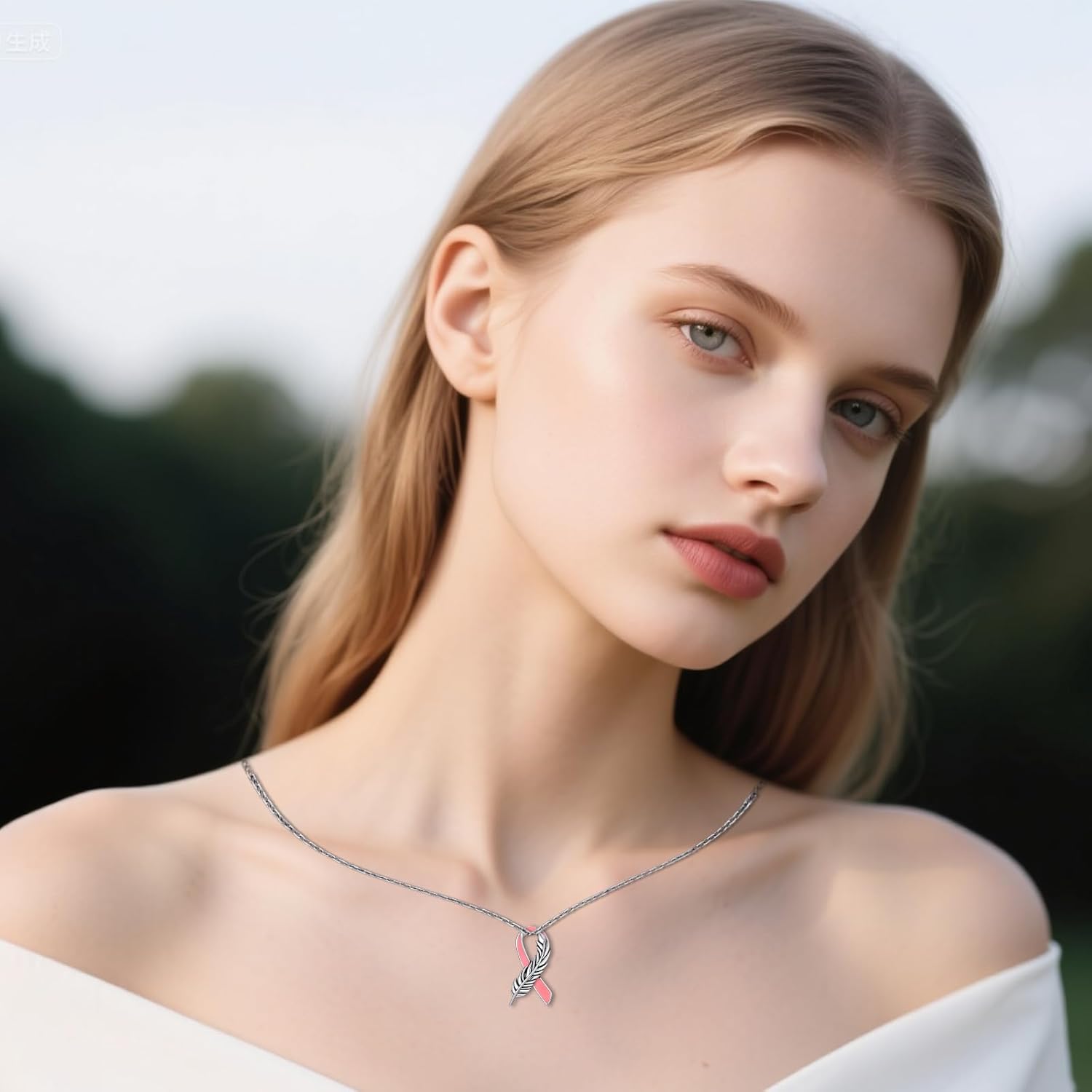 Breast Cancer Necklace Breast Cancer Gifts for Woman 925 Sterling Silver Pink Ribbons Jewelry Gifts for Women Lovers