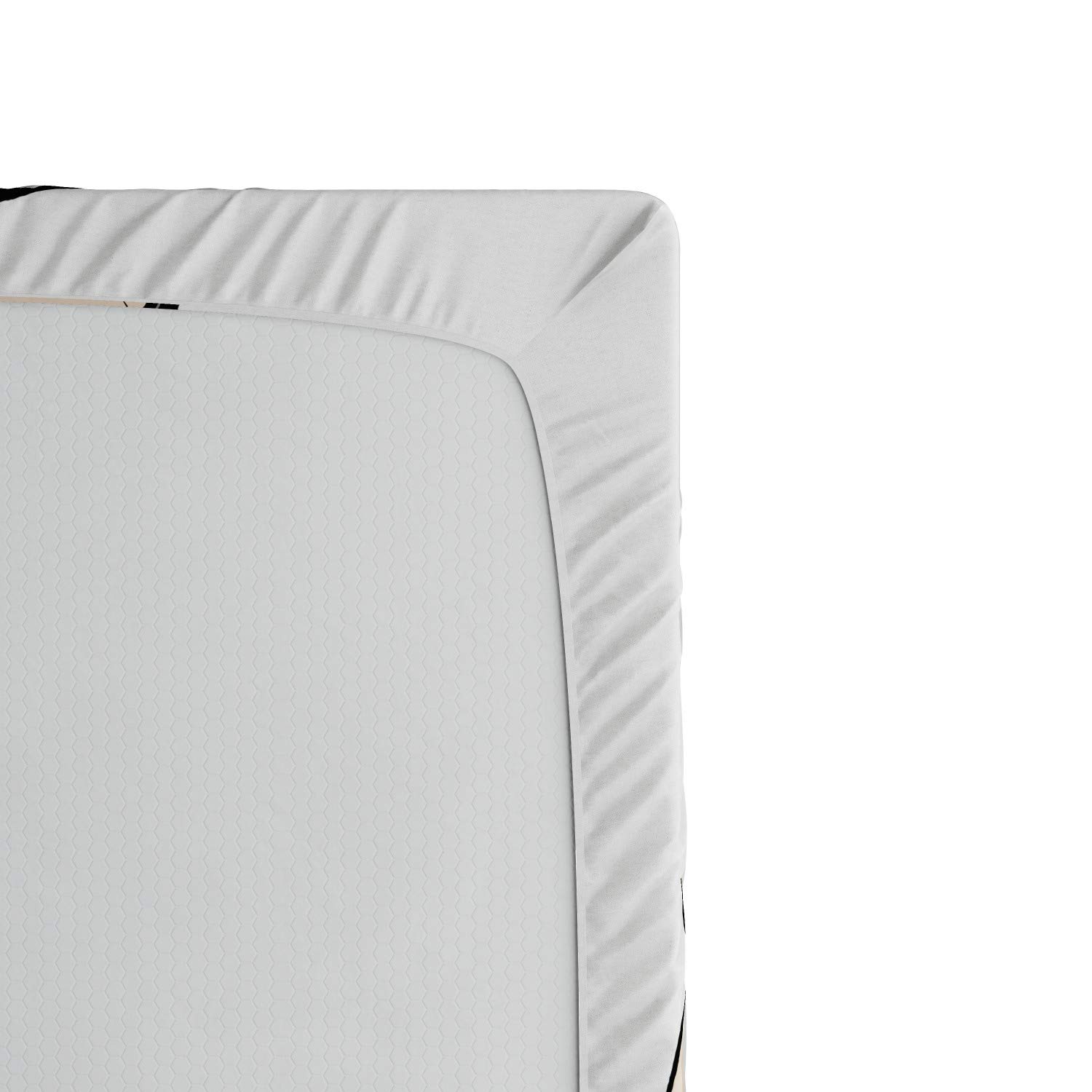 Ambesonne Pin up Girl Fitted Sheet, Pale Skin Posing Brunette Lady in Strapless Bathing Suits, Bed Cover with All-Round Elastic Deep Pocket for Comfort, Twin XL Size, Beige Black