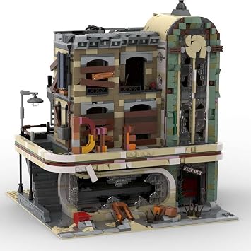 Modular Street View Building Kit, Downtown Diner Model MOC Bricks Toy Sets, Creative Gifts for Adults (2438PCS), AK3OW391007WRUQ62
