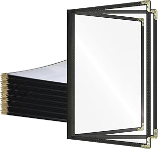 Goodsmart 12 Packs Cafe-Style Menu Covers, 3Pages/6Views Standard 8.5''x...