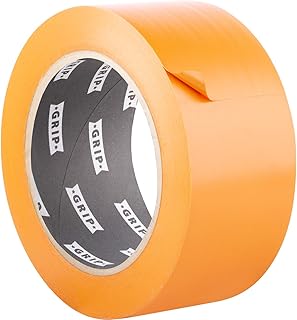 GRIP Eventbasics PVC Klebeband orange, 50 mm x 33 m, selbstklebendes PVC Band GT 802, matt, extrem elastisch und dehnbar, hoch reißfest, wasserfest