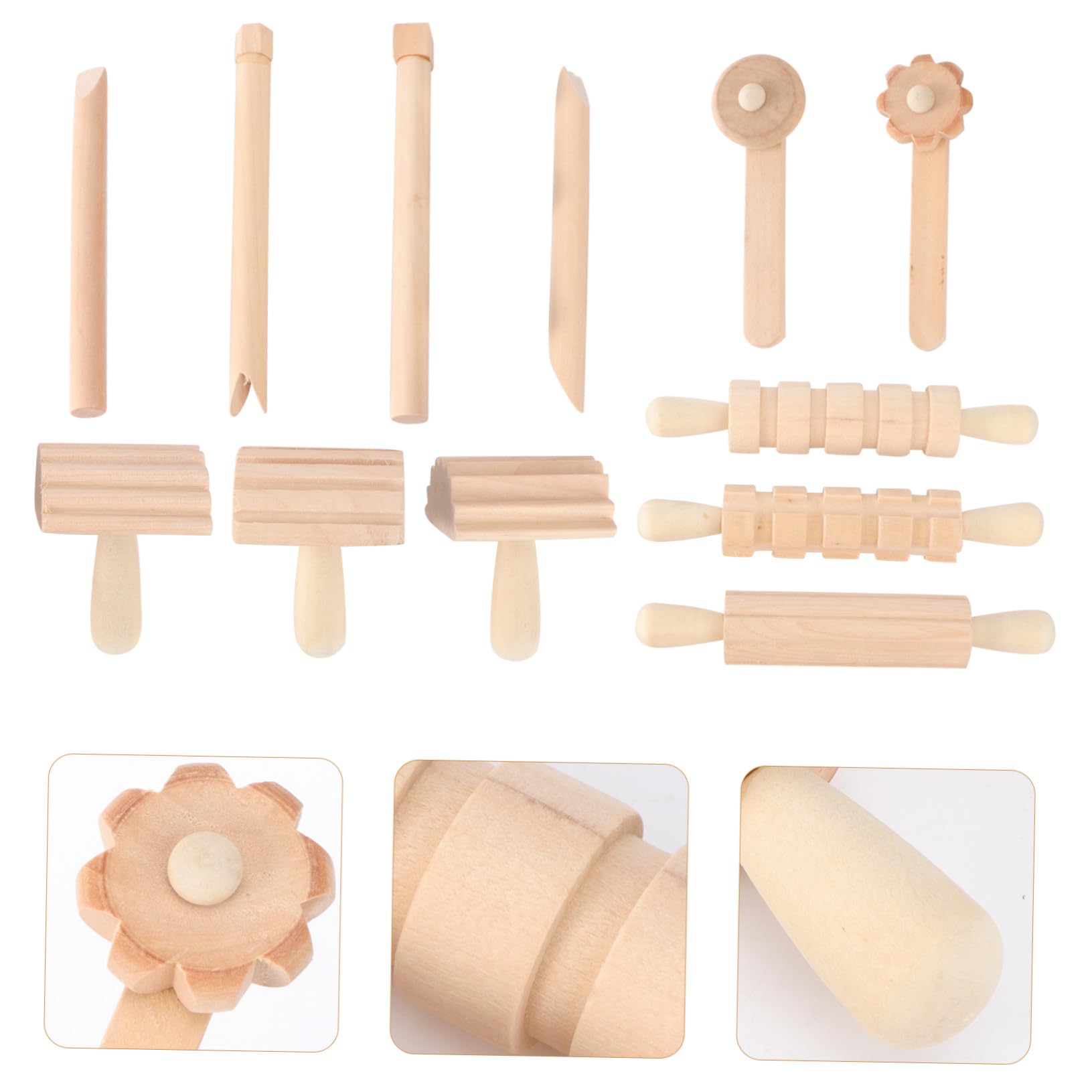 Utensili per Modellare Argilla Strumento Fai da Te per Ragazzo Ragazza Fatto Mano in Legno Strumenti di Modellazione in Plastilina per Ragazzo Ragazza Accessori per Argilla