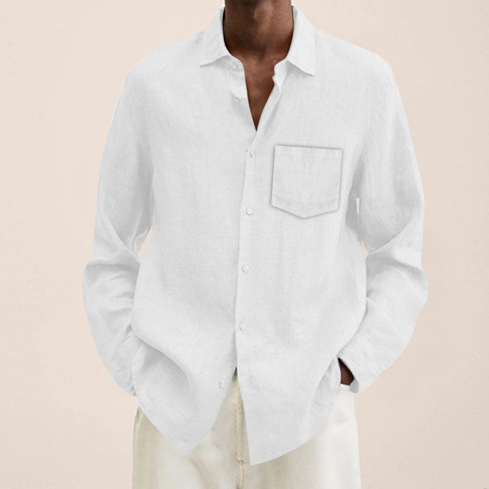 Camisa a cuadros negros hombres hombre verano algodón lino sólido casual más tamaño suelto camisa hombres voltear cuello abajo camisa de manga larga camisa hombres nuevo