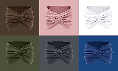 Vista 70 de Tobeffect Diademas anchas para mujer, diadema turbante extra grande de 7 pulgadas, diadema bohemia para el cabello, accesorios de nudo trenzado