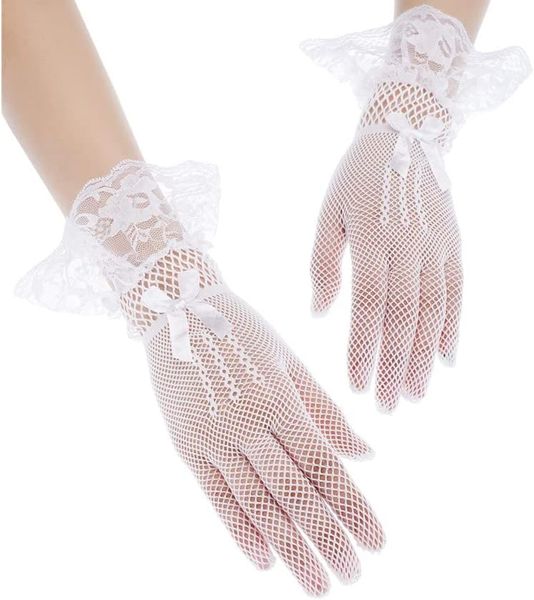 4 Pairs Lace Gloves Women Fashion Wedding Vintage Tea Party Gloves for Women