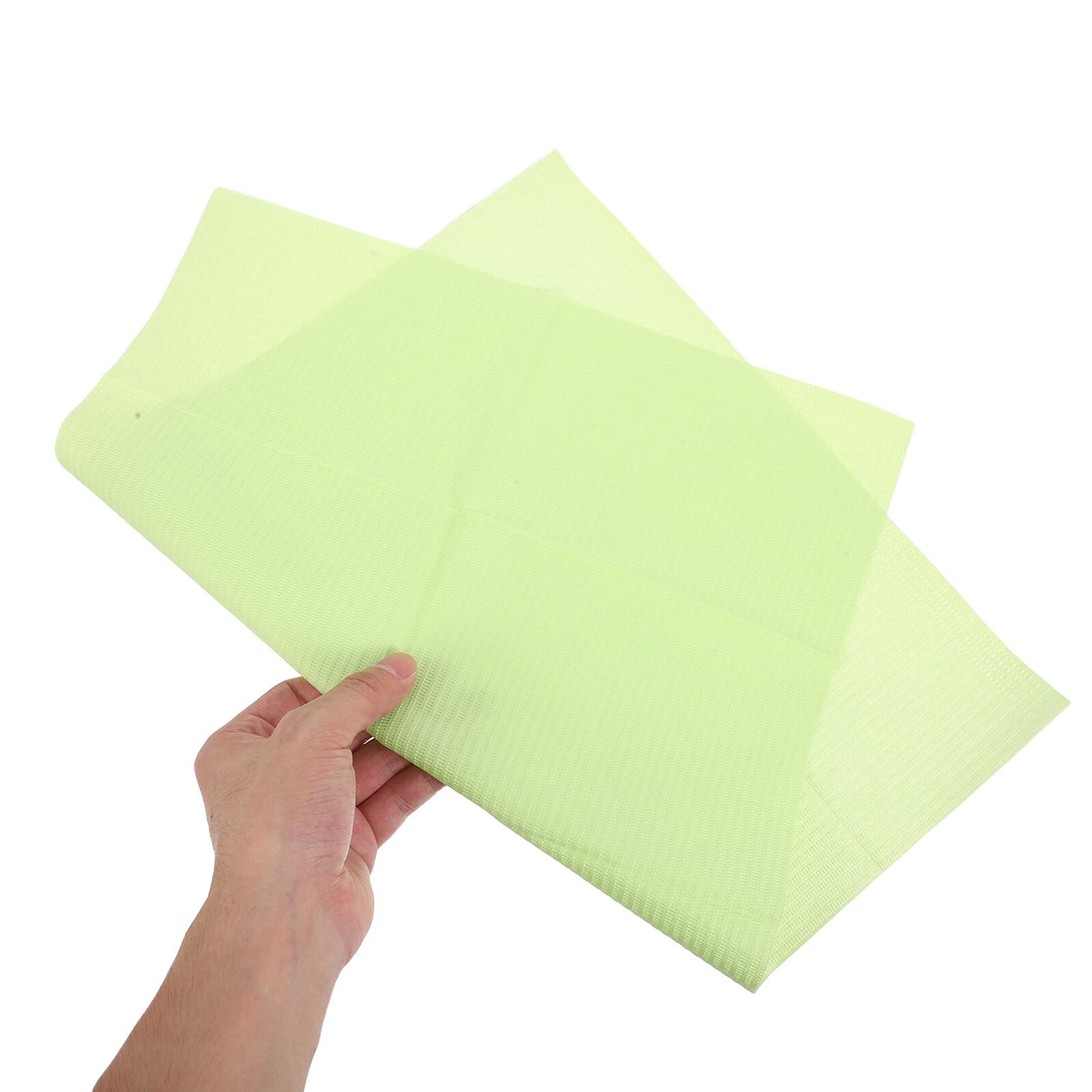 125 Pezzi Bavaglini Monouso in Carta Verde 43X33 CM Tappetino Assorbente per Manicure e Tatuaggi Protezione Igienica per Cliniche Dentali Centri Estetici e Studi Nail Art