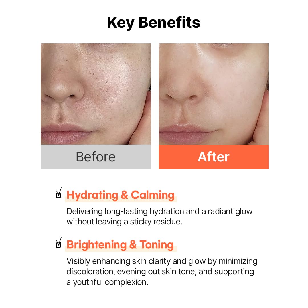 Hanskin Vitamin C Glow Sheet Mask – Korean Brightening & Hydrating Face Mask with Vitamin C + Niacinamide for Radiant, Even-Toned Skin | Glowing, Revitalizing Serum Mask | 10EA - Image 4