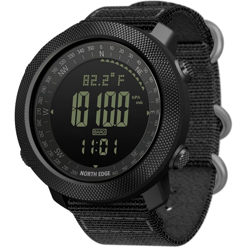 findtime Survival Watch Mens Tactical Watch with Compass Outdoor Watch Tactical Watches for Men Military Waterproof Watch Pedometer Altimeter Barometer Step Counter for Sports