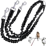 3 Le chien de la voie coupleur de laisse, service lourd sans tirer multiples double angle sans trio Nylon Bungee Cord Stretchy Pups durables plomb pour petits chiens moyens entraînement chien de marche