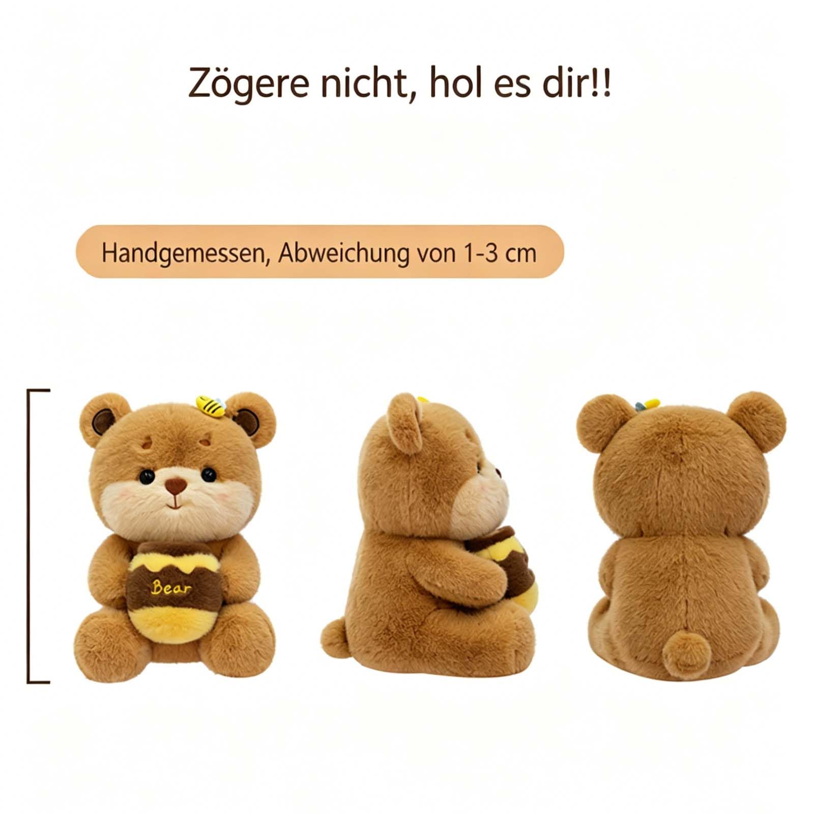 Kuscheltier Bär, Flauschig Teddybär, Stofftier aus Weichem Plüsch, Gemütliches Schmusetier, zum Kuscheln und Spielen, für Kinder und Baby (50 cm,Bär)