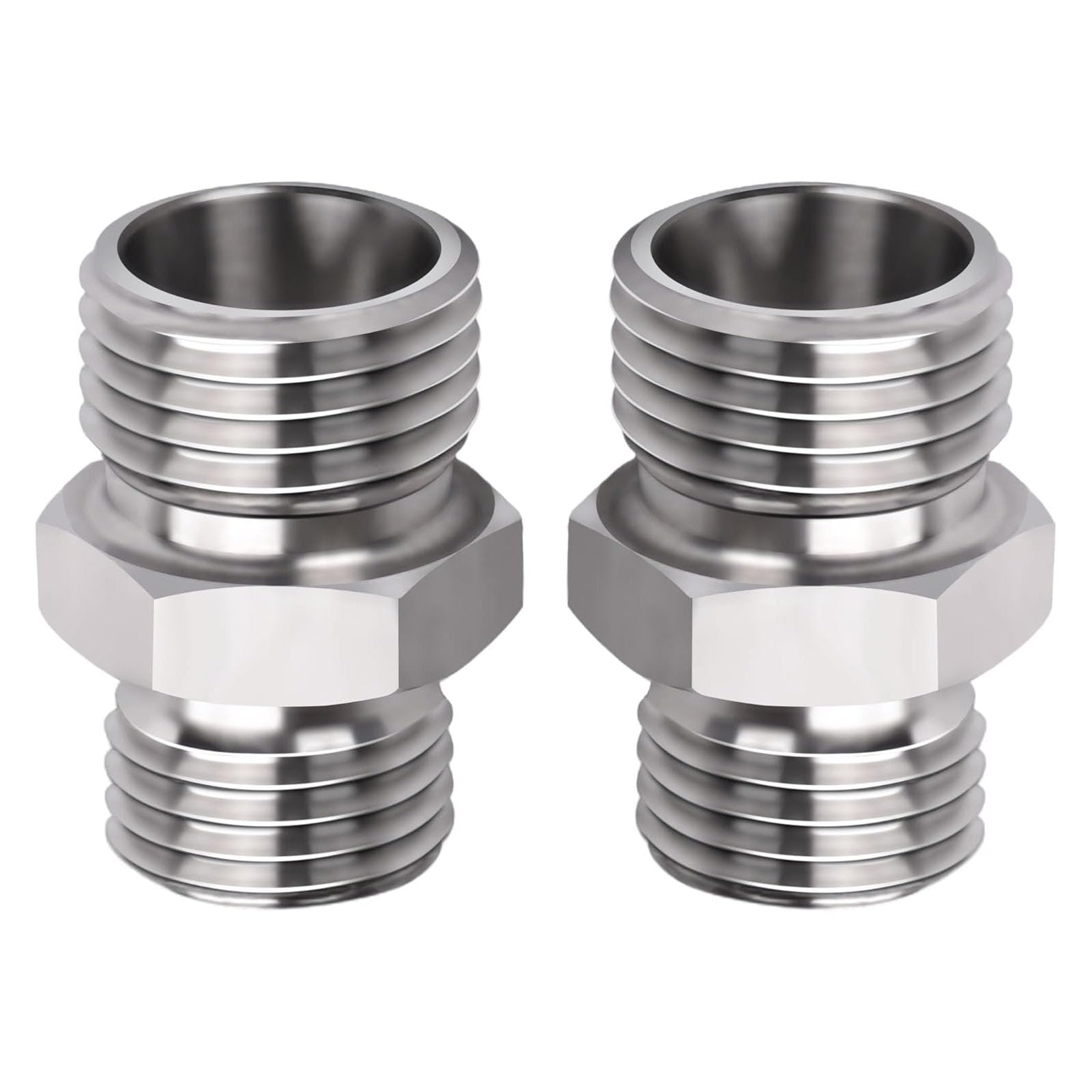 VGOL Hydraulik-Adapter M14 X 1,5 – 2 Stück, Edelstahl, Für Kleinbagger Und Hydrauliksysteme, Direkter Austausch Ohne Anpassung