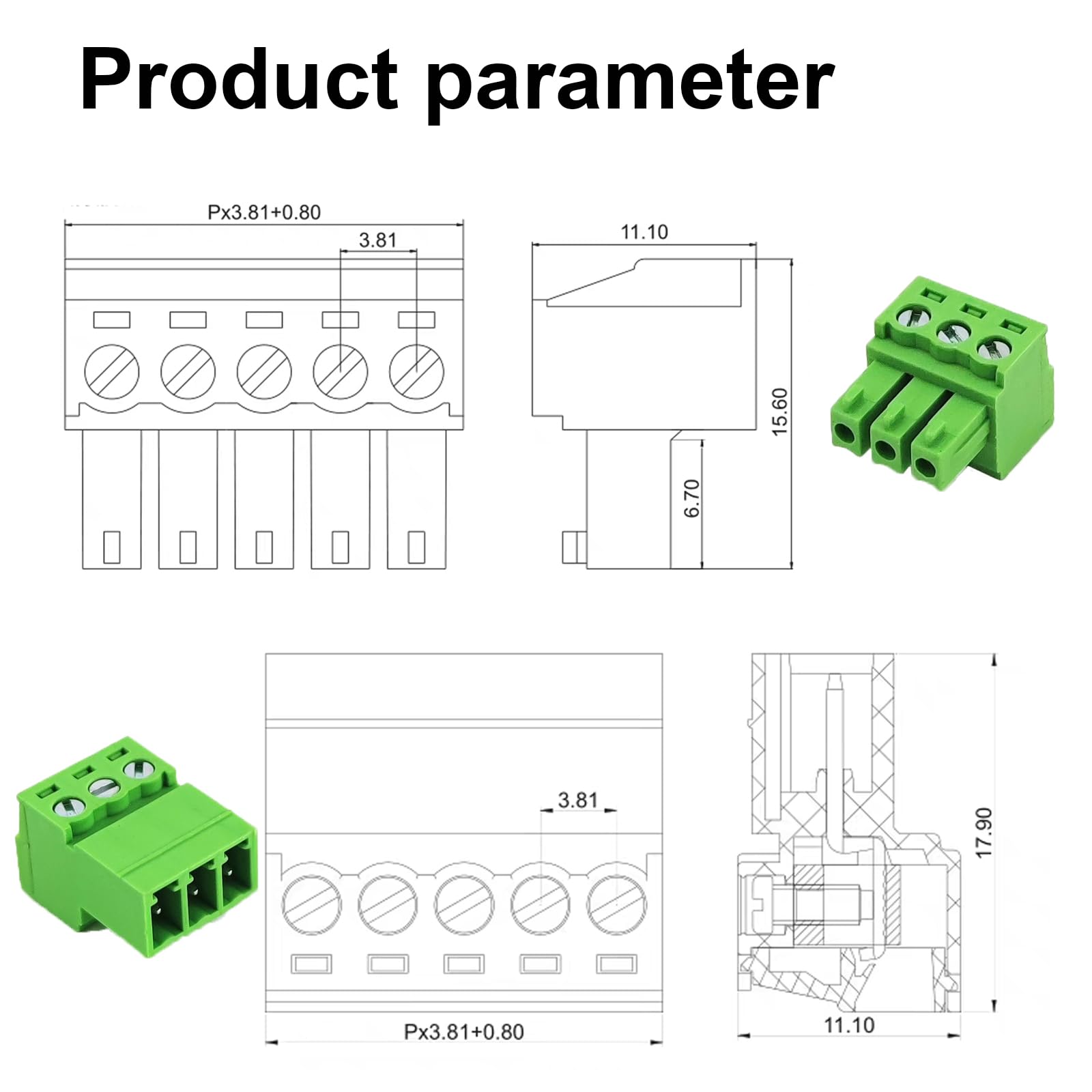 Screw Terminal Blocks - 2 Pin Connectors -4
