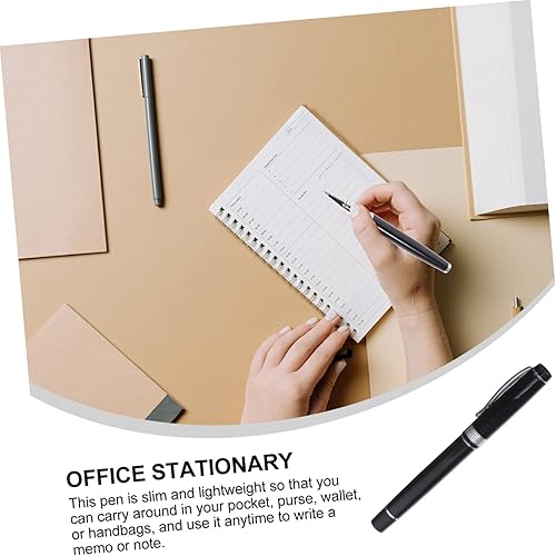 Miniatura 8 de STOBOK 1 Unidades de la pluma de la firma Negro sostenedor de la pluma de cerámica titular de la pluma colegas de la familia pluma de metal pluma