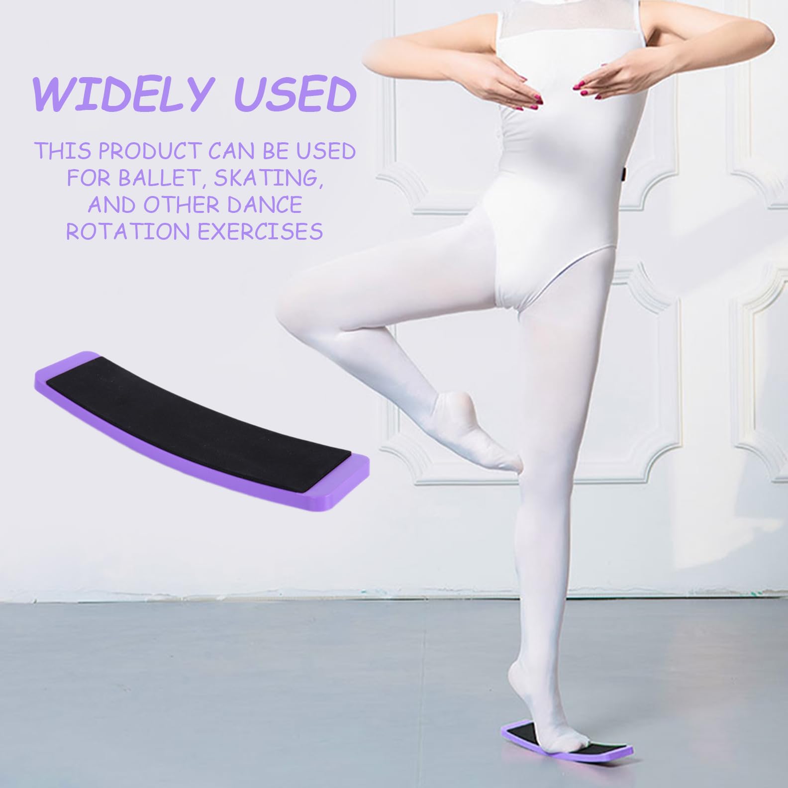 Tavola da Balletto da 1 Pezzo, Tavola da Fitness, Tavola da Ballo, Macchina per Esercizi di Spin, Strumenti da Ballo, Accessori per L'Allenamento per Ragazzi E Ragazze (Viola Scuro).