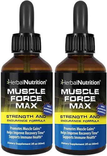 Muscle Force Strength and Endurance - Fórmula en espray de 2 botellas, fórmula de crecimiento patentada de 175 mg, 2 onzas por botella