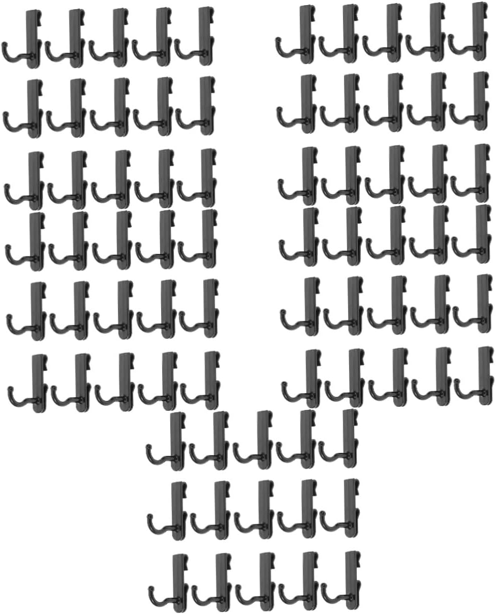 balacoo 120pcs Sturdy Plastic Hooks for Wall Hanging Easy Install Display Hooks for Grid Wall Versatile Organization for Home Office Outdoor Use