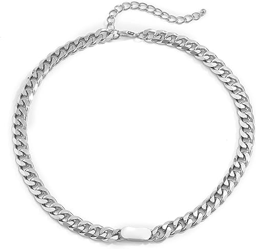 YANCHUN Chunky Choker Necklace Gold Cuban Link Chain Double O Link Necklaces Punk Hip-hop Jewelry for Women and Girls Christmas Gifts