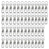 FGen 50pcs Mini Stainless Steel Clips - 1.7-inch, Clothesline, Bag Seal, Paper Clip, Socks